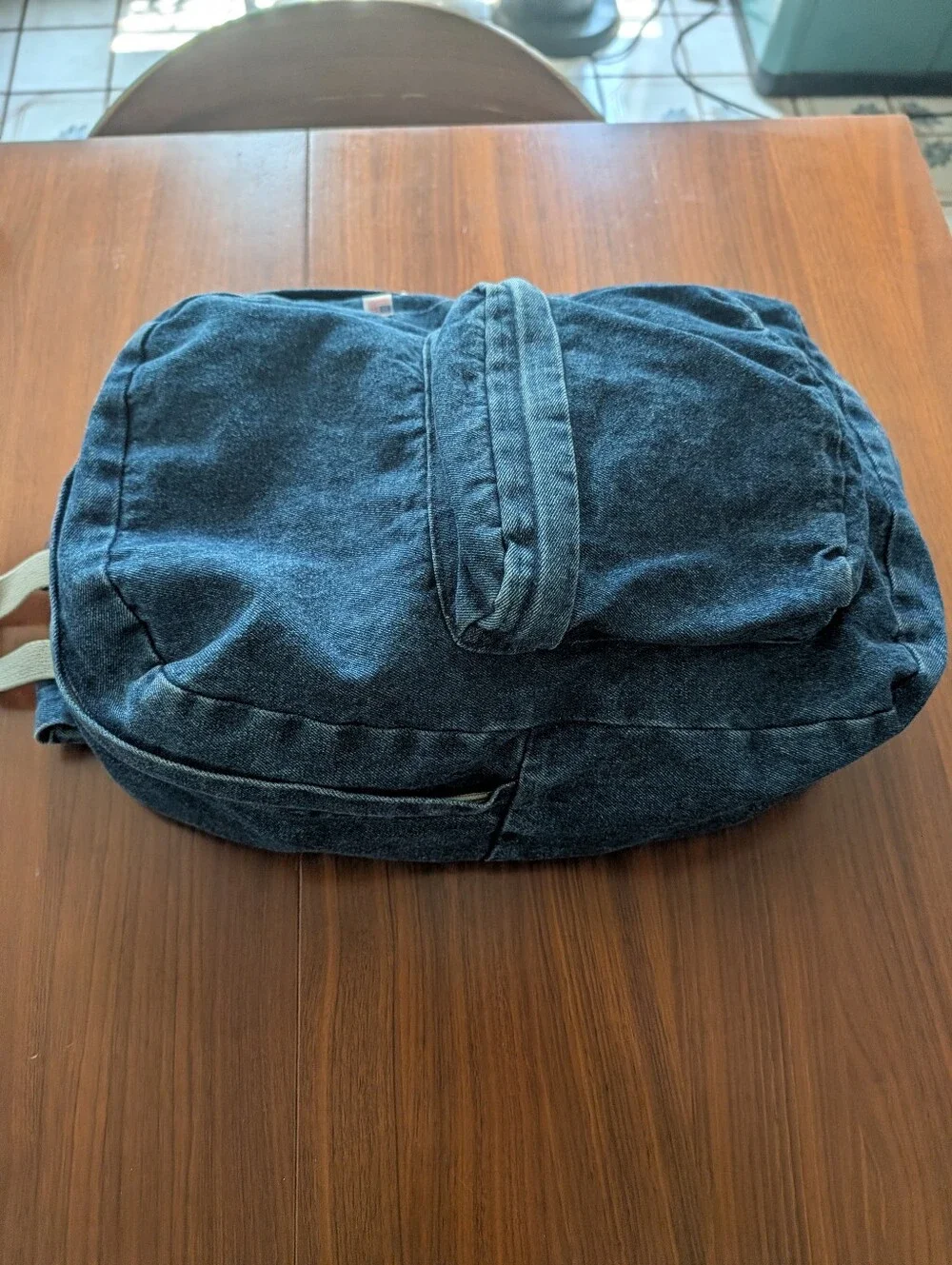 American Apparel Blue Denim Backpack Pre Owned